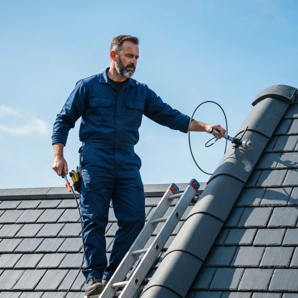 Professional aerial installation by MK Aerials technician